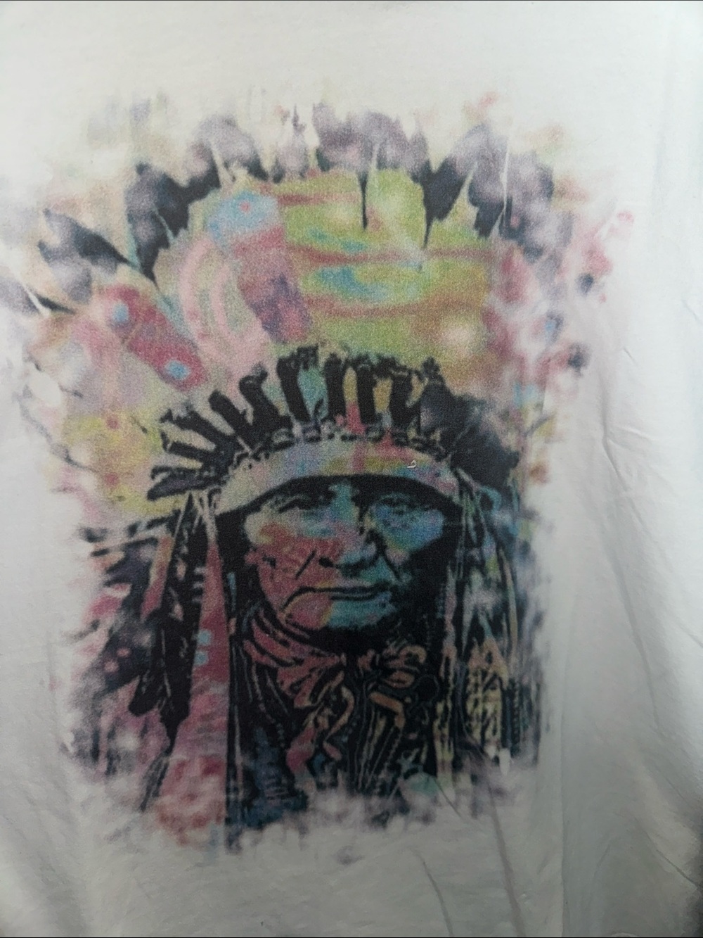 Delila Texas White Tee with Multicolor Southwestern Graphic - Picture 6 of 10